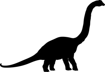Mamenchisaurus Dinosaur Silhouette.  Dinosaur SVG Types of dinosaurs
