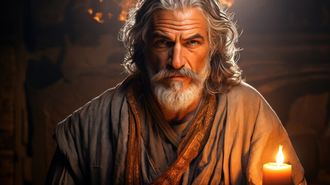Saul the persecutor of the Jews after Apostle Paul the zealous preacher and author of New Testament epistles Generative AI Illustration