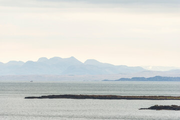isle of skye, landscape in the area of Staffin, north of the island, scotland, uk