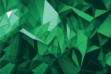Abstract green 3D polygonal background.