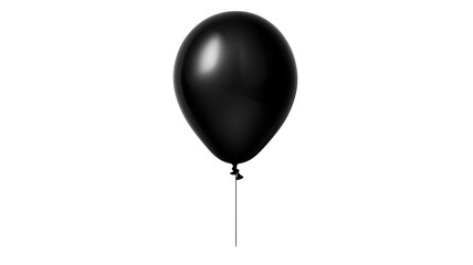 black balloon isolated on a transparent or white background 