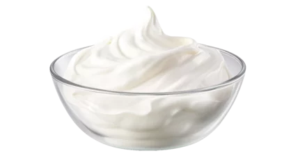 Foto op Plexiglas Bowl of sour cream isolated on a transparent background © PNG