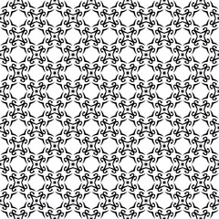 Black and white seamless pattern texture. Greyscale ornamental graphic design. Mosaic ornaments. Pattern template. Vector illustration. EPS10.