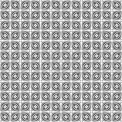 Black and white seamless pattern texture. Greyscale ornamental graphic design. Mosaic ornaments. Pattern template. Vector illustration. EPS10.