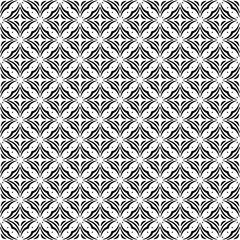 Fototapeta premium Black and white seamless pattern texture. Greyscale ornamental graphic design. Mosaic ornaments. Pattern template. Vector illustration. EPS10.