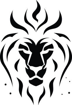 lion fire logo vector template 