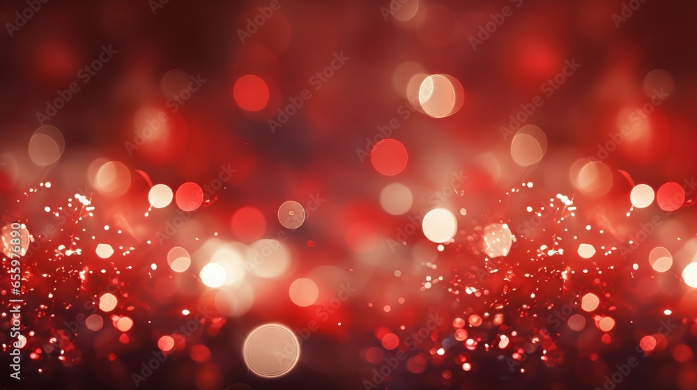 Poster abstract red bokeh background for festive and romantic occasions