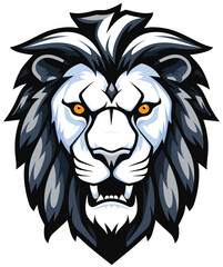 Vector lion head esport mascot logo design