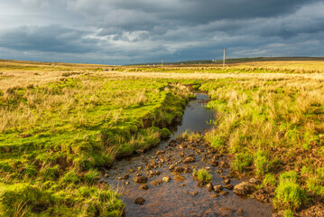 isle of skye, landscape in the area of Staffin, north of the island, scotland, uk