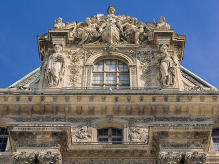 Obraz premium Detail: Louvre Museum