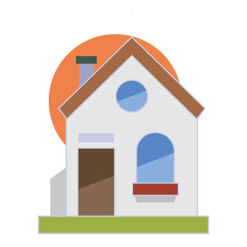 home house villa hotel free icon vector logo template in flat style and trendy colors 