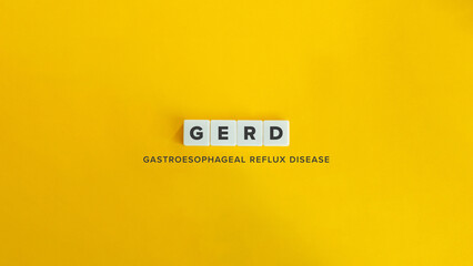 GERD, Gastroesophageal Reflux Disease Banner and Concept Image.
