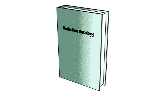 Book on radiation oncology, cartoon style - Medical specialities books series