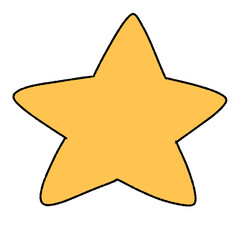 yellow star doodle