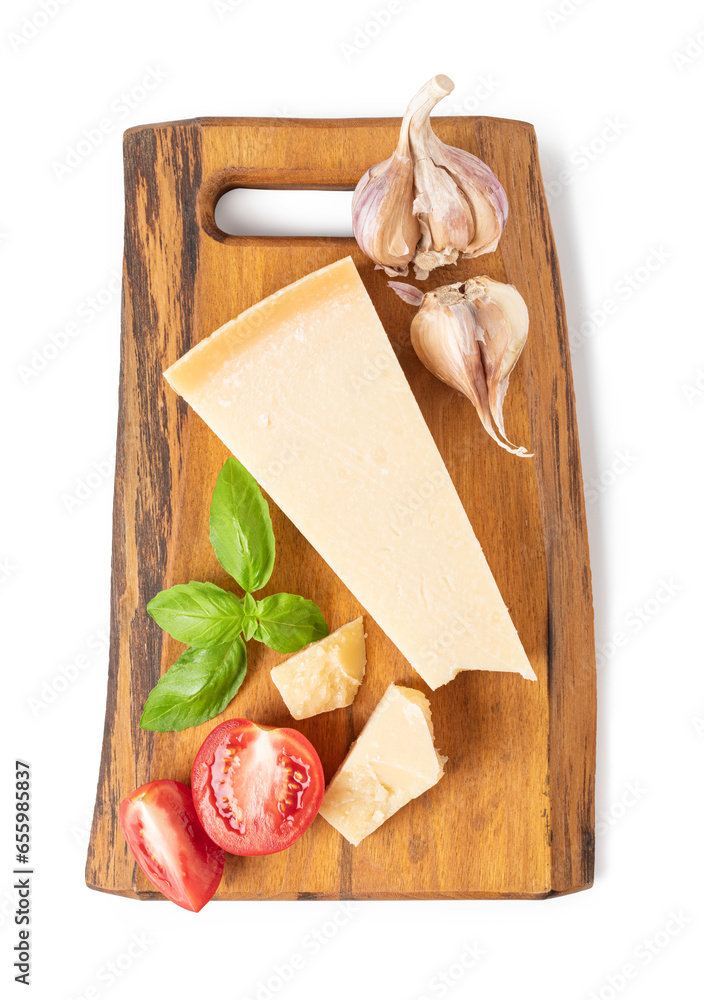 Canvas Prints parmesan cheese on a cutting board