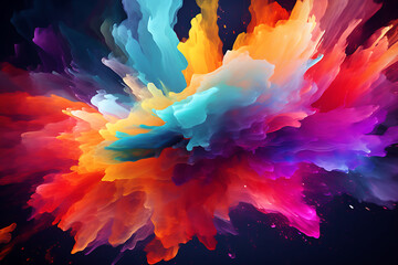 Abstract Color Blast Background, Abstract Color Blast Wallpaper, Generative Ai.