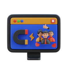 User Engagement 3d Illustration