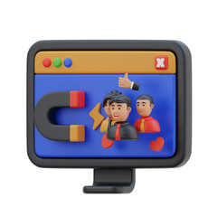 User Engagement 3d Illustration