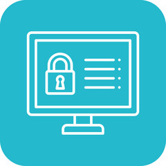 Fototapeta premium Computer Security Icon