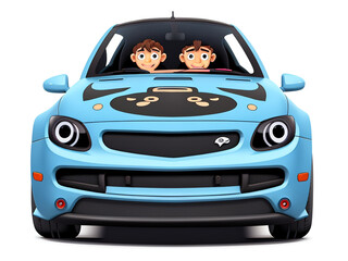 vector flat design car wrap illustration