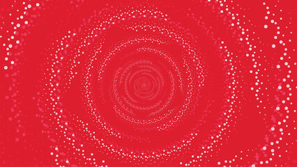 Abstract spiral dotted splash Christmas red background in white combination. This creative background can be used as a banner or website background. This is also perfect for festival project.