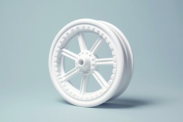 isolated white wheel. Generative AI