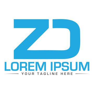 ZD letter logo design creative and modern logo design