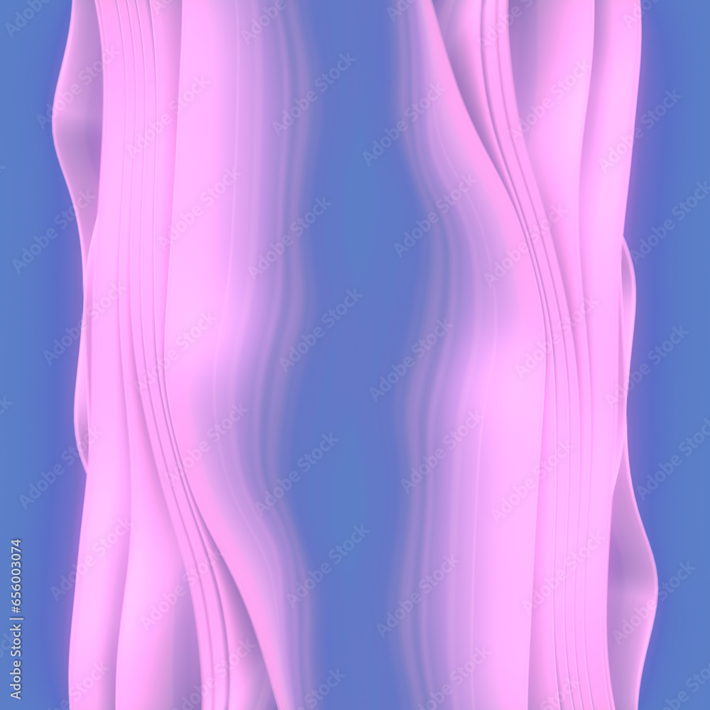 Poster colorful smooth wavy stripes, symmetrical background. abstract art design. 3d rendering digital illu