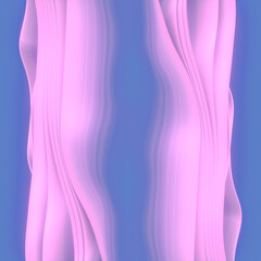 Colorful smooth wavy stripes, symmetrical background. Abstract art design. 3d rendering digital illustration