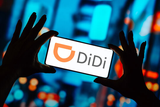 October 2, 2023, Brazil. In this photo illustration, the Didi Chuxing logo is displayed on a smartphone screen.
