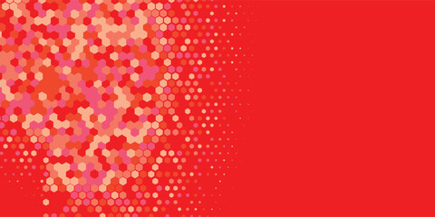 Geometric Multi size Hexagon with multi Color Background