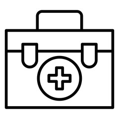 Obraz premium Outline First aid kit icon