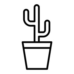 Obraz premium Outline Pot Plant icon