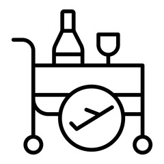 Outline Flight Food Service icon