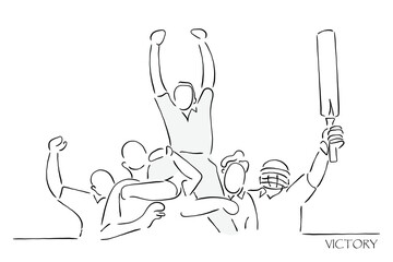 hand drawn vector illustration of sports. Line art vector on international day of sport for development and peace. Sports has potential to align energies and enthusiasm for a collective cause of harmo