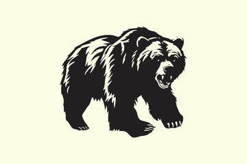 Bear Silhouette character vector illustration clip art