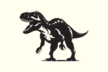 Dinosaur T-Rex Silhouette character vector illustration clip art
