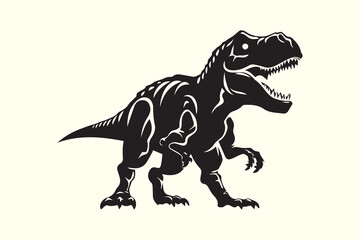 Dinosaur T-Rex Silhouette character vector illustration clip art © Arman