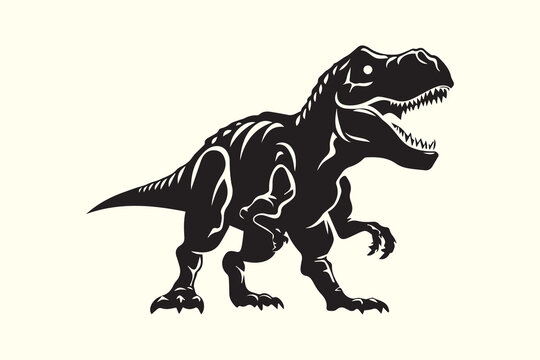Dinosaur T-Rex Silhouette character vector illustration clip art