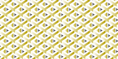 Wall with Moroccan vintage tiled background with yellow, white and black colors. Ornamental pattern.3d effect cubes pattern with marble stone texture.Black and White cubes pattern with marble texture.