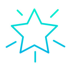 Obraz premium Outline gradient Star icon