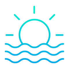 Outline gradient Sunset icon