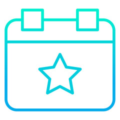 Outline gradient Medical Date icon