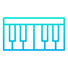 Outline gradient Piano icon