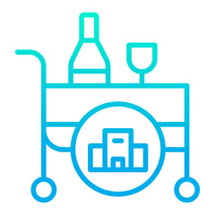 Fototapeta premium Outline gradient Hotel Food Service icon