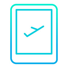 Outline gradient Tab Flight icon