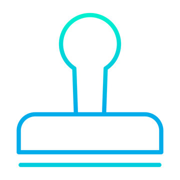 recommend clip art: Outline gradient Stamp icon