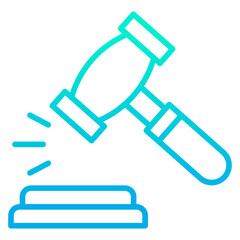 Outline gradient Auction icon