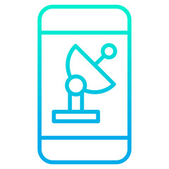 Outline gradient Mobile News icon