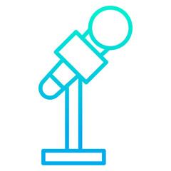 Outline gradient Mic icon